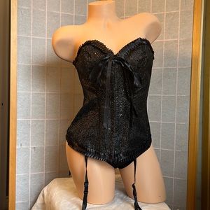 ❗️HEARTS ROB black glitter bustier NEW WITH TAGS